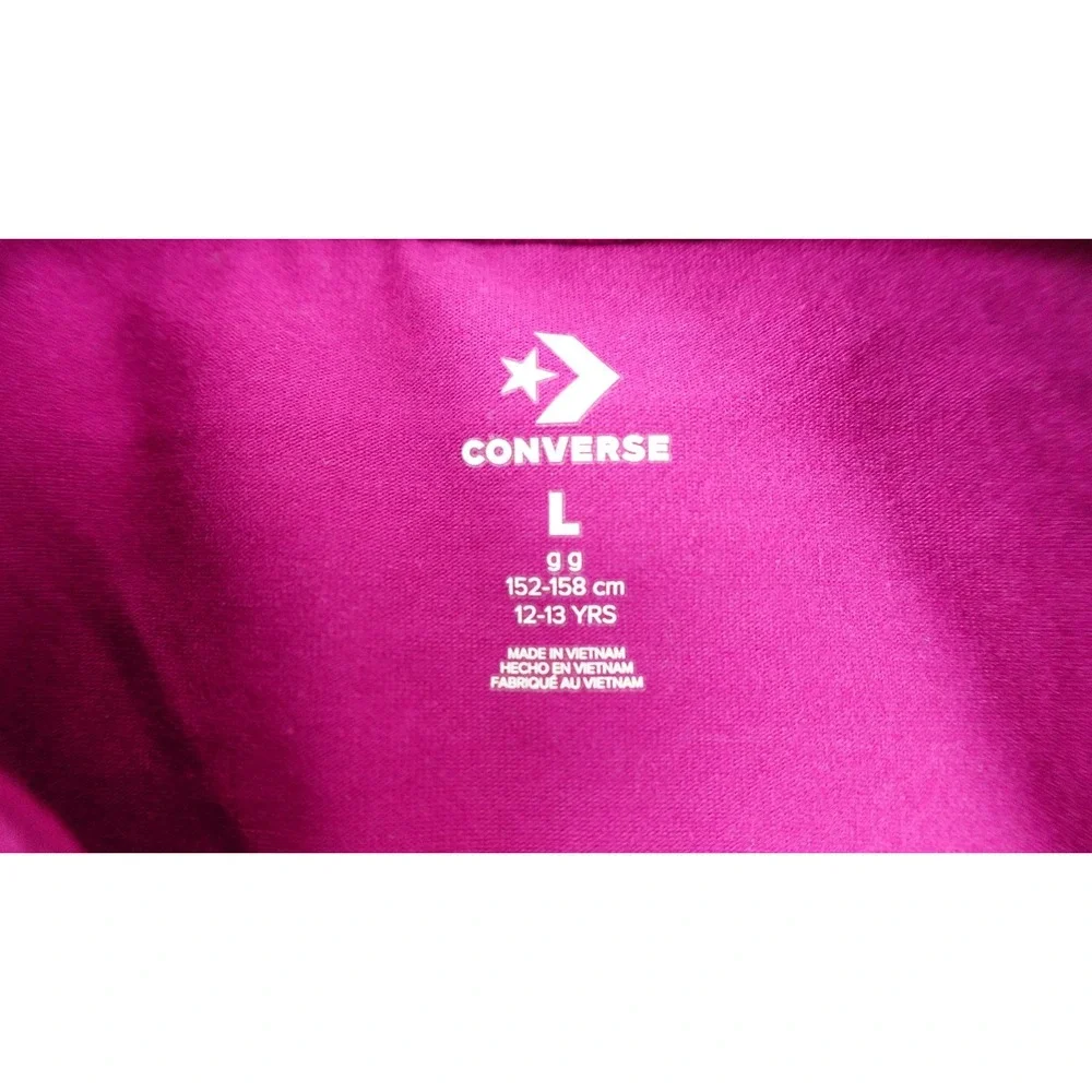 Converse All Star‎ Crop Top Youth Girls Size L (12-13yrs)T-Shirt Rose Maroon Nwt